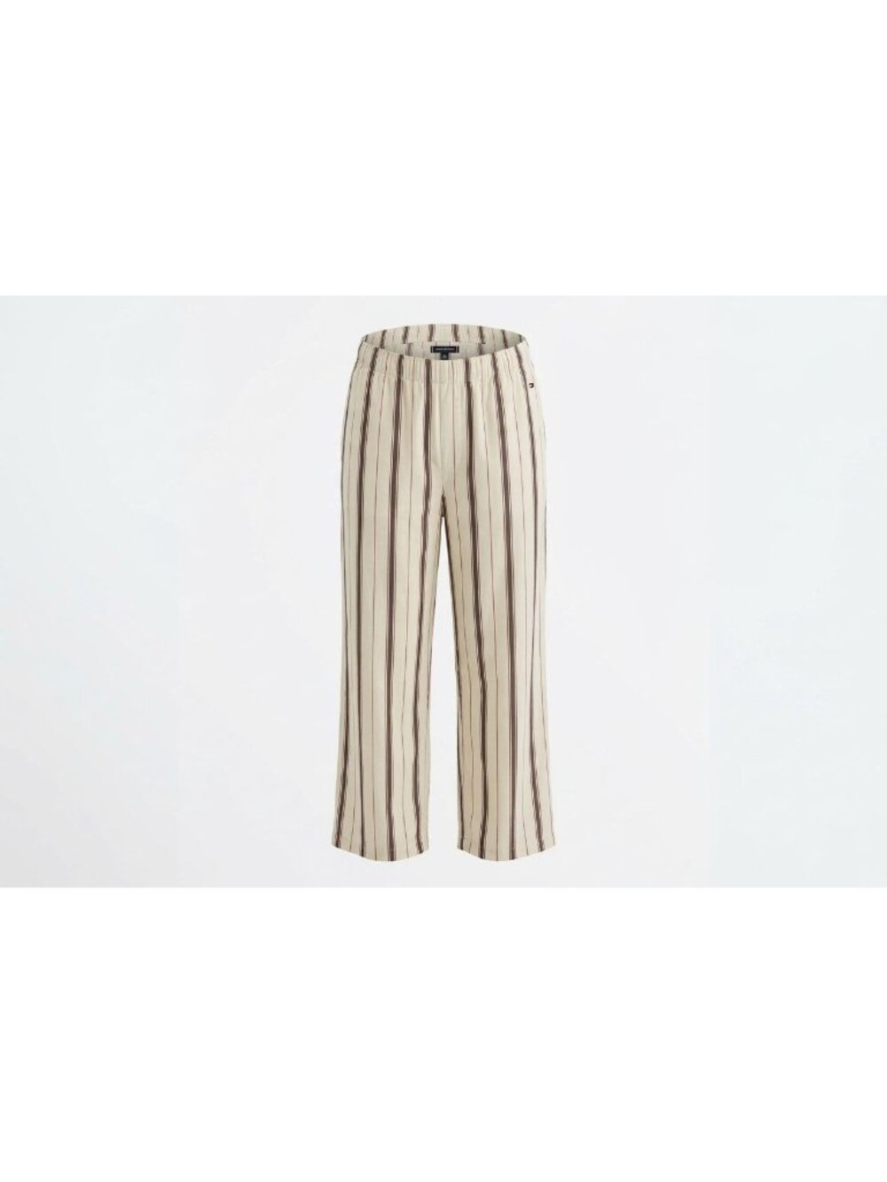 NWT Tommy Hilfiger Pull On Pajama Lounge Pants Sz L Cream Gray Red Striped